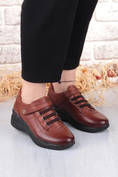 Mehmet Mete 7313 Rahat Esnek Kaymaz Taban Hakiki Deri Kadın Ayakkabı - Resim 11