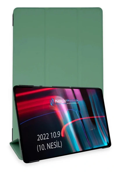 LitaeTrend iPad 2022 10.9 (10.nesil) Kılıf Tablet Smart Kılıf - Koyu Yeşil ürün görseli 1