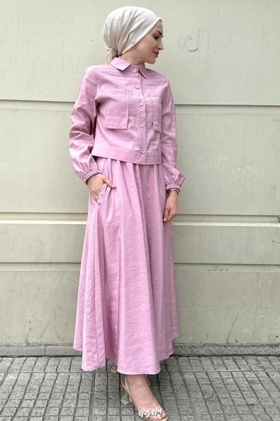 4160 MAGAZİN TAKIM ETEK BLUZ - Resim 10