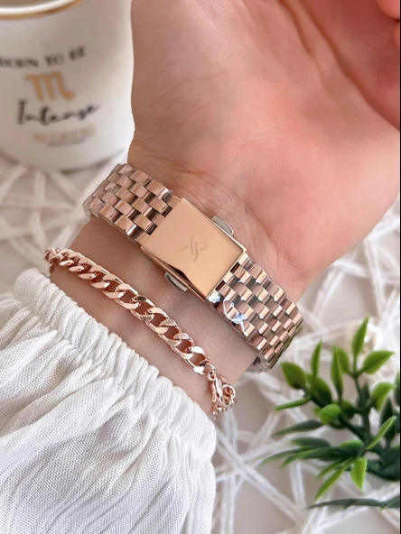 Daniel Klein Çelik Kordon 3 Atm Suya Dayanıklı Özel Tasarım Kadın Kol Saat+Bileklik VS.BLKT.0487 - Resim 3