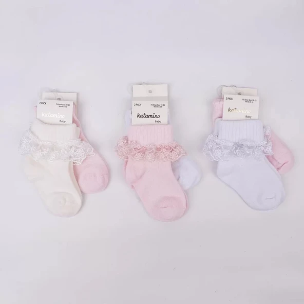 LitaeTrend Akel 2'li Aks. Bebek Soket Çorap K44023 Asorti ürün görseli