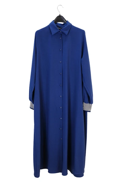 T1338 GİZEMLİ RİBANALI UZUN TUNİK - Resim 5