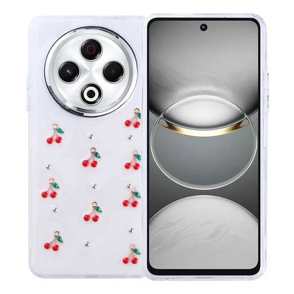 Gpack Tecno Spark 30 uyumlu Kılıf Kenarlar Airbagli Simli Şeffaf Kutup Kapak ürün görseli