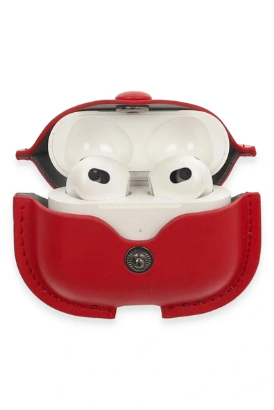 LitaeTrend Airpods 3 (3.nesil) Çanta Deri Kılıf - Kırmızı - Resim 3