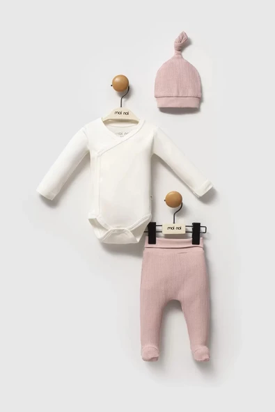 LitaeTrend Moi Noi Şapkalı Badi Pantolon Takım Mnb5345 Mürdüm - Resim 2