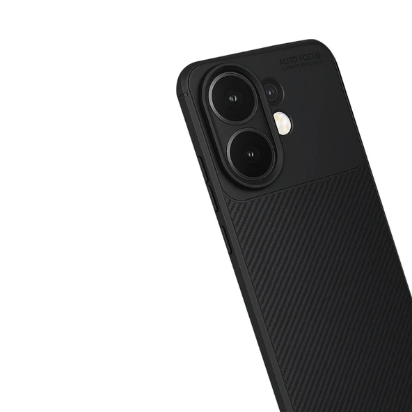 Gpack Vivo V60 5G uyumlu Kılıf Negro Karbon Görünümlü Silikon - Resim 2