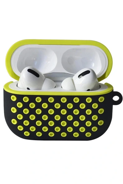 LitaeTrend Airpods Pro 2 (2.nesil) Spor Delikli Kılıf - Siyah-Sarı ürün görseli 1