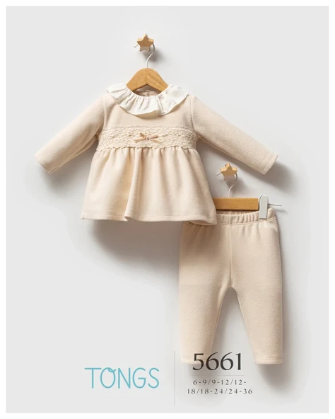 LitaeTrend Tongs Turk Lace Dream 2'li Takım 5661 Ekru ürün görseli 1