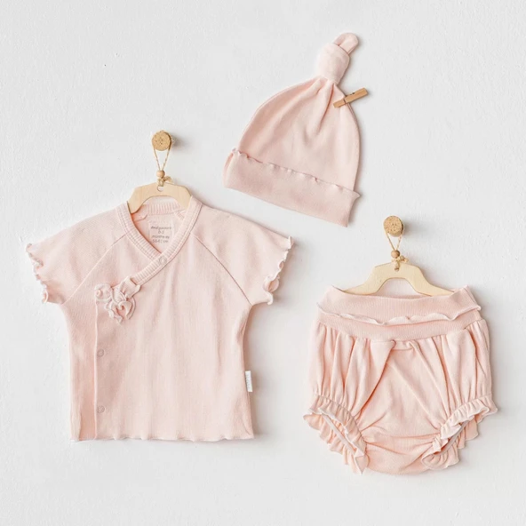 LitaeTrend 3'lü Basic Bebe Takım Salmon ürün görseli 1