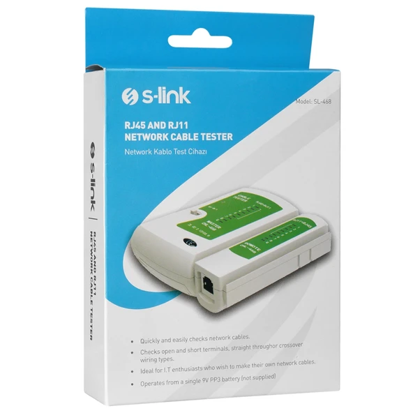 S-lınk Sl-468, Rj45 Ve Rj11 Tester, Kablo Test Cihazı - Resim 4
