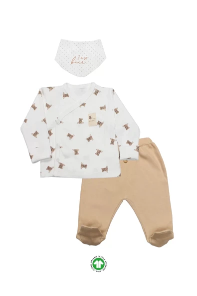 LitaeTrend I Am So Bear 3'lü Takım 13103 Bej-ekru ürün görseli 1