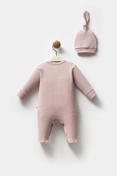 LitaeTrend Moi Noi Şapkalı Tulum Mnb1236 Mürdüm - Resim 3