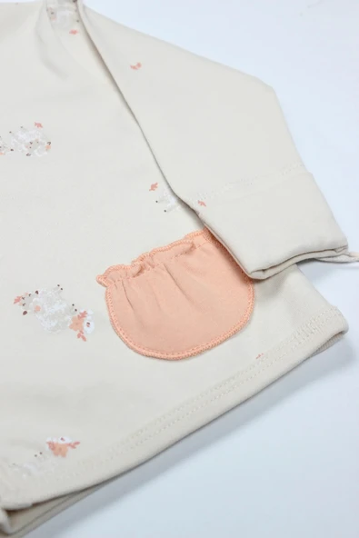 LitaeTrend Bistyle 3lü Zıbın Takım Fluffy And Lovely 13106 Bej - Resim 3