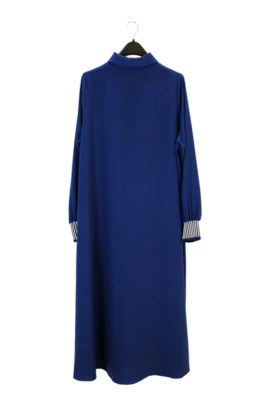 T1338 GİZEMLİ RİBANALI UZUN TUNİK - Resim 6