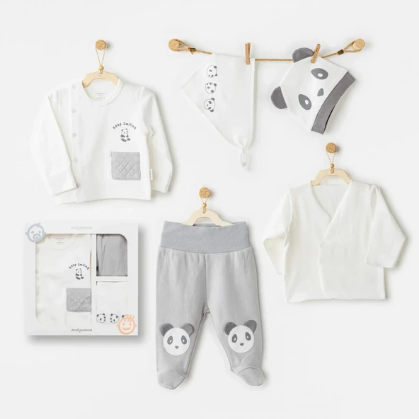 LitaeTrend Keep Smiling 5'li Hastane Çıkışı Grey ürün görseli 1