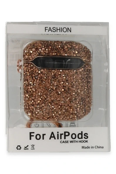 LitaeTrend Airpods 2 (2.nesil) Mira Taşlı Kılıf - Rose Gold - Resim 3