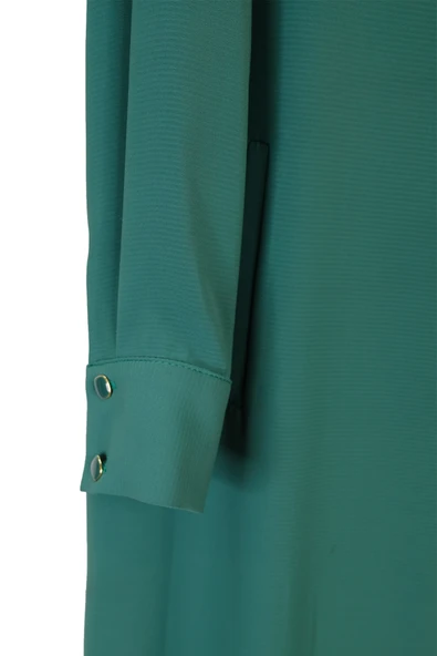 T1120 GİZEMLİ TUNİK CEP TOKALI YAKA DÜĞMELİ - Resim 8