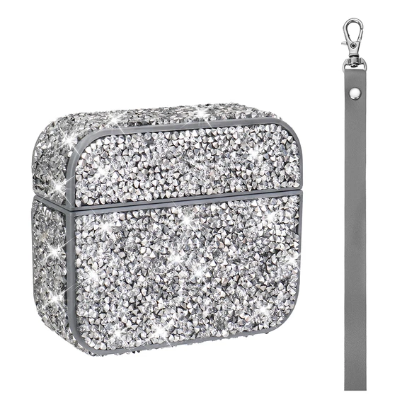 Gpack Airpods Pro uyumlu Kulaklık Kılıfı Bilek Askı Aparatlı Simli Airbag 45 - Resim 4