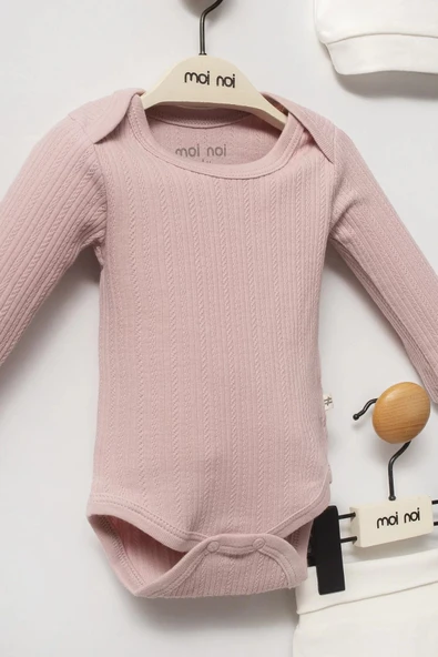 LitaeTrend Moi Noi Şapkalı Badi Pantolon Takım Mnb5346 Mürdüm - Resim 3