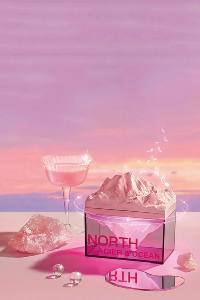 LitaeTrend Z4 Kuzey Okyanus Temalı Gece Lambası Özellikli BT Kablosuz Hoparlör - Pembe - Resim 2