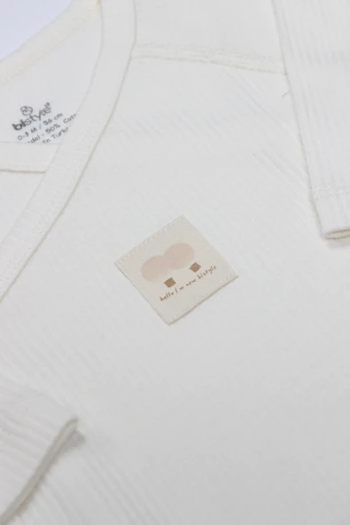 LitaeTrend Organic Modal Flying Balloons Kruvaze Uzun Kol Body Bs17121 Ekru - Resim 3