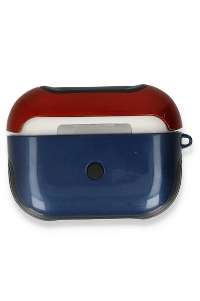 LitaeTrend Airpods 3 (3.nesil) 3in1 Kılıf - Lacivert-Kırmızı - Resim 3