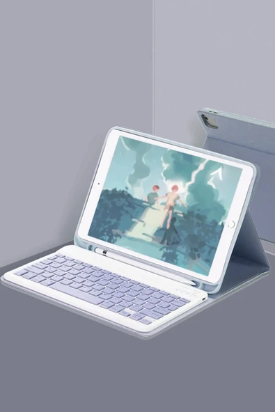 LitaeTrend iPad Air 11 (2024) Kılıf KC01 Smart Klavyeli Tablet Kılıfı - Lacivert ürün görseli 1