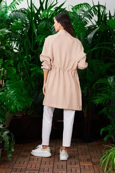 MM25.0237 MOODBASİC ÇITÇITLI ASTARSIZ TRENCH - Resim 5