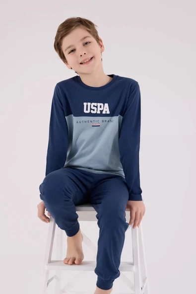 LitaeTrend U.s. Polo Assn Uzun Kol Pijama Takım Us2220-4 Koyu İndigo ürün görseli 1