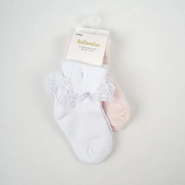 LitaeTrend Akel 2'li Aks. Bebek Soket Çorap K44023 Asorti - Resim 3