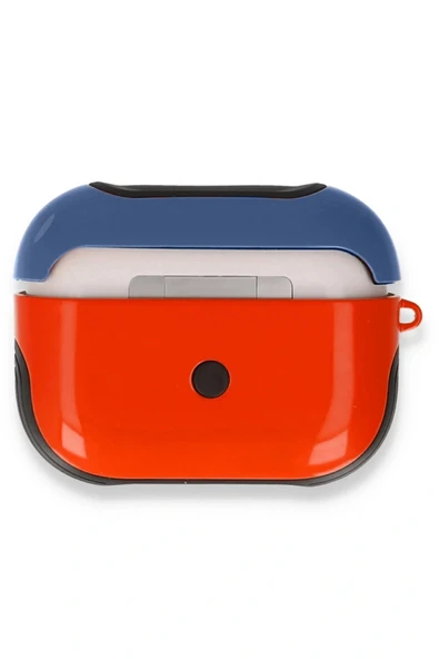 LitaeTrend Airpods Pro (1.nesil) 3in1 Kılıf - Kırmızı-Lacivert - Resim 3