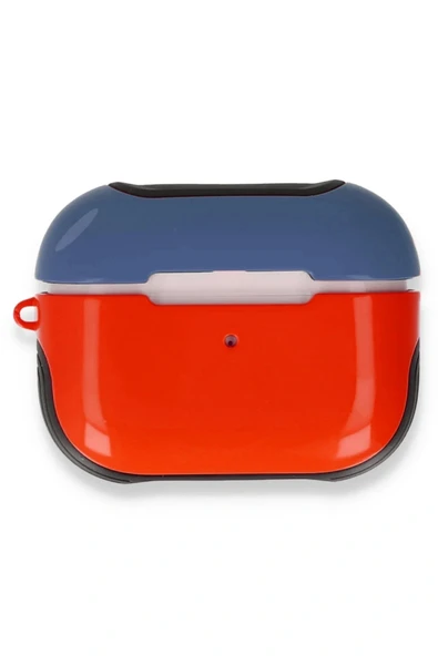 LitaeTrend Airpods Pro (1.nesil) 3in1 Kılıf - Kırmızı-Lacivert - Resim 2