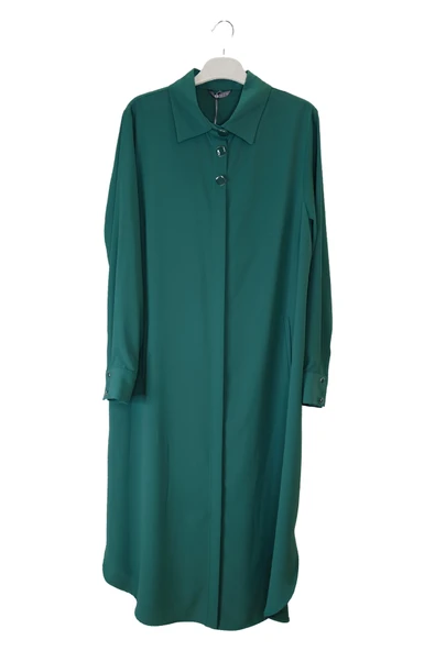 T1120 GİZEMLİ TUNİK CEP TOKALI YAKA DÜĞMELİ ürün görseli