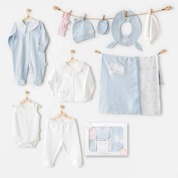 LitaeTrend Cuddly Bunny Bear 10'lu Hastane Çıkışı Pink Blue ürün görseli 1