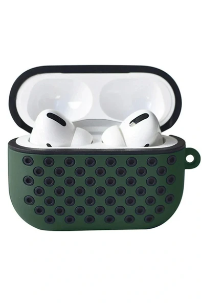 LitaeTrend Airpods Pro 2 (2.nesil) Spor Delikli Kılıf - Haki Yeşil-Siyah ürün görseli 1