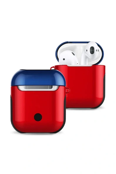 LitaeTrend Airpods 2 (2.nesil) 3in1 Kılıf - Kırmızı-Lacivert ürün görseli 1