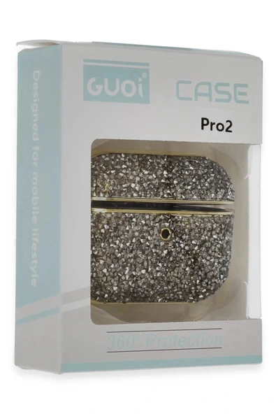 LitaeTrend Airpods Pro 2 (2.nesil) Luz Taşlı Kılıf - Siyah - Resim 4