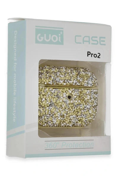 LitaeTrend Airpods Pro 2 (2.nesil) Luz Taşlı Kılıf - Gold - Resim 4