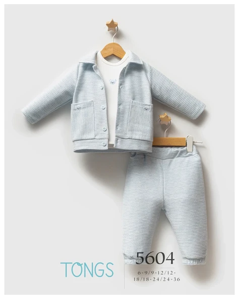 LitaeTrend Tongs Turk Classic Bear 3'lü Takım 5604 Mavi ürün görseli 1