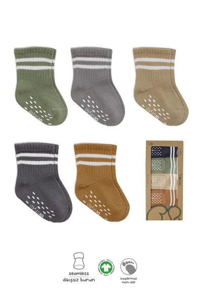 LitaeTrend Bistyle 5'li Penye Kaymaz Çember Soket Çorap 10122 Bej ürün görseli