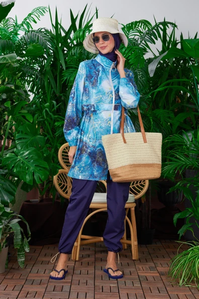 SW36.264 MOODBASİC GOLD MERMER DESENLİ TESTTÜR MAYO ürün görseli