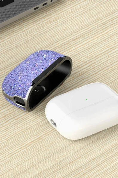 LitaeTrend Airpods Pro 2 (2.nesil) Bright Simli Airpods Kapak - Gümüş - Resim 5