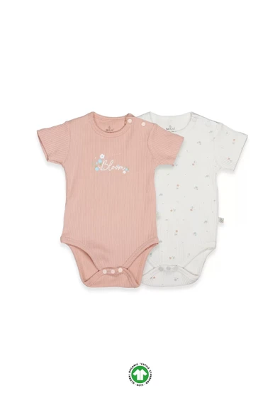 LitaeTrend Bistyle Flying Bloom White Yarım Kol 2'li Body 17118 Ekru Gül Kurusu ürün görseli 1