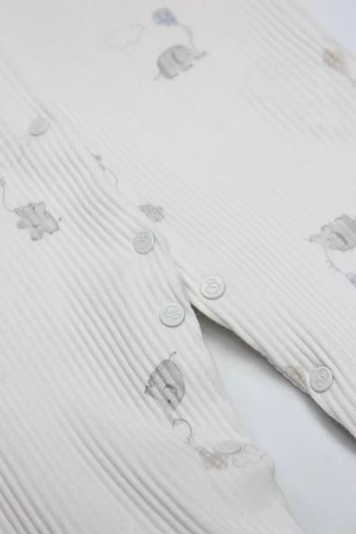 LitaeTrend Flying Elephant Tulum 15112 Ekru Gri - Resim 4