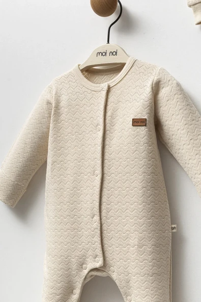 LitaeTrend Moi Noi Şapkalı Tulum Mnb1249 Bej ürün görseli 1