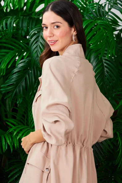 MM25.0237 MOODBASİC ÇITÇITLI ASTARSIZ TRENCH - Resim 4