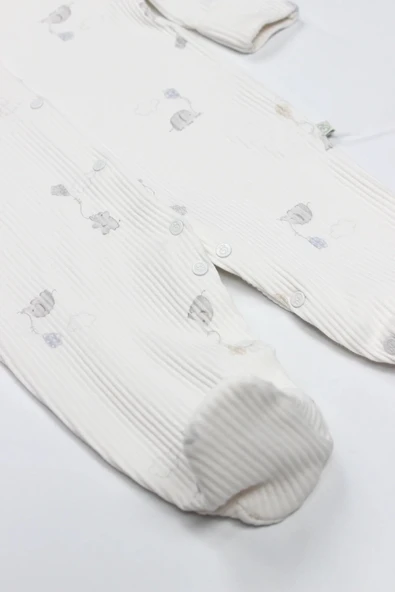 LitaeTrend Flying Elephant Tulum 15112 Ekru Gri - Resim 3