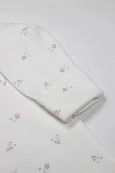 LitaeTrend Bistyle Grow İn Love Bebe Tulum 15103 Pembe Ekru - Resim 3