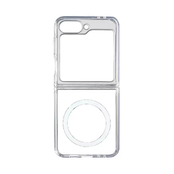 Gpack Samsung Galaxy Z Flip 7 uyumlu Kılıf M-Safe Şarj Özellikli Sert PC Embos Kapak ürün görseli