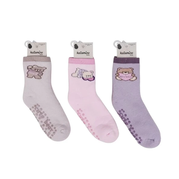 LitaeTrend Katamino Riva Abs'li Kız Havlu Soket Çorap 250239 Asorti ürün görseli